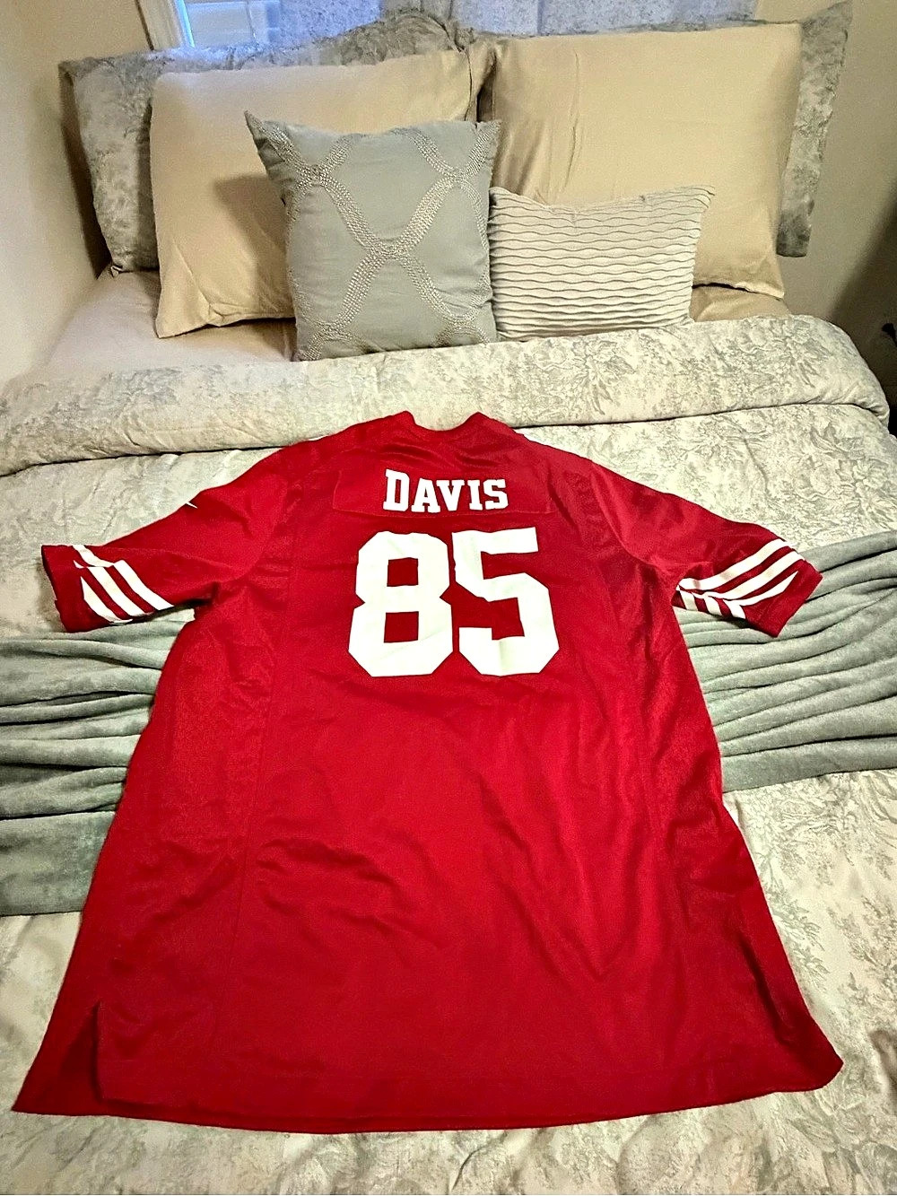 Nike San Francisco 49ers Vernon Davis #85 Nike On Field Jersey Red & White XL